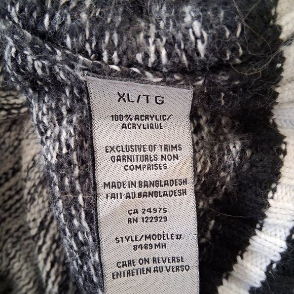 NHL Montreal Canadians Knit 1/4 zip Pullover Sweater Men's XL Black Grey Ombre - Picture 6 of 6